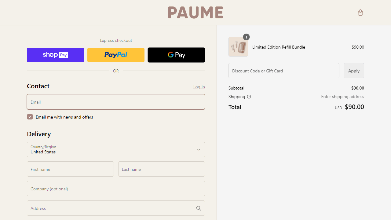 How to apply Paume coupon code